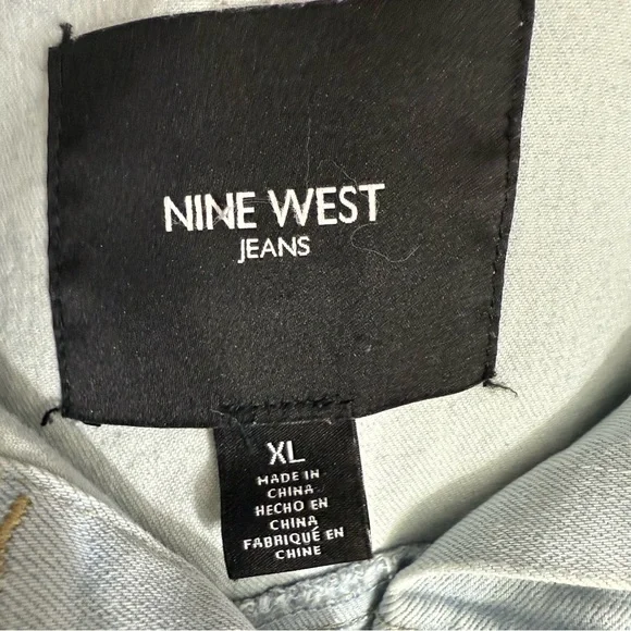 Nine West light wash denim jean jacket XL - Picture 7 of 8